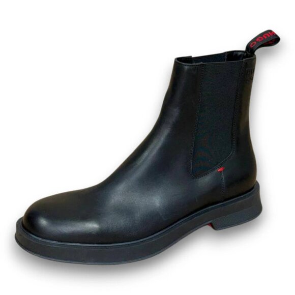 HUGO Lenner Chelsea Boots Men's Black Leather US 9 (UK 8 EU 42) MSRP $232 - Picture 1 of 4